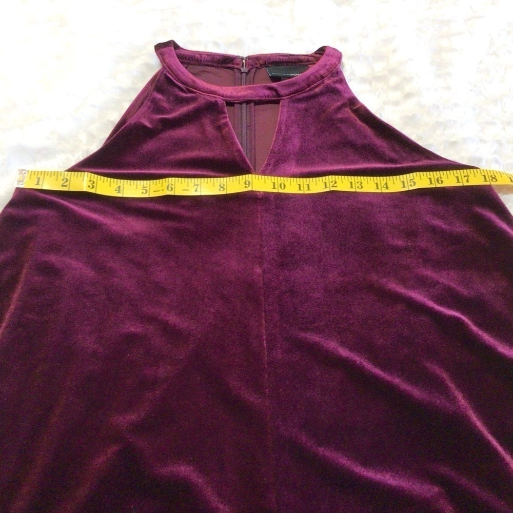 Cynthia Rowley Velvet Sleeveless Cut Out Mini Dress Burgundy Small - Picture 8 of 10